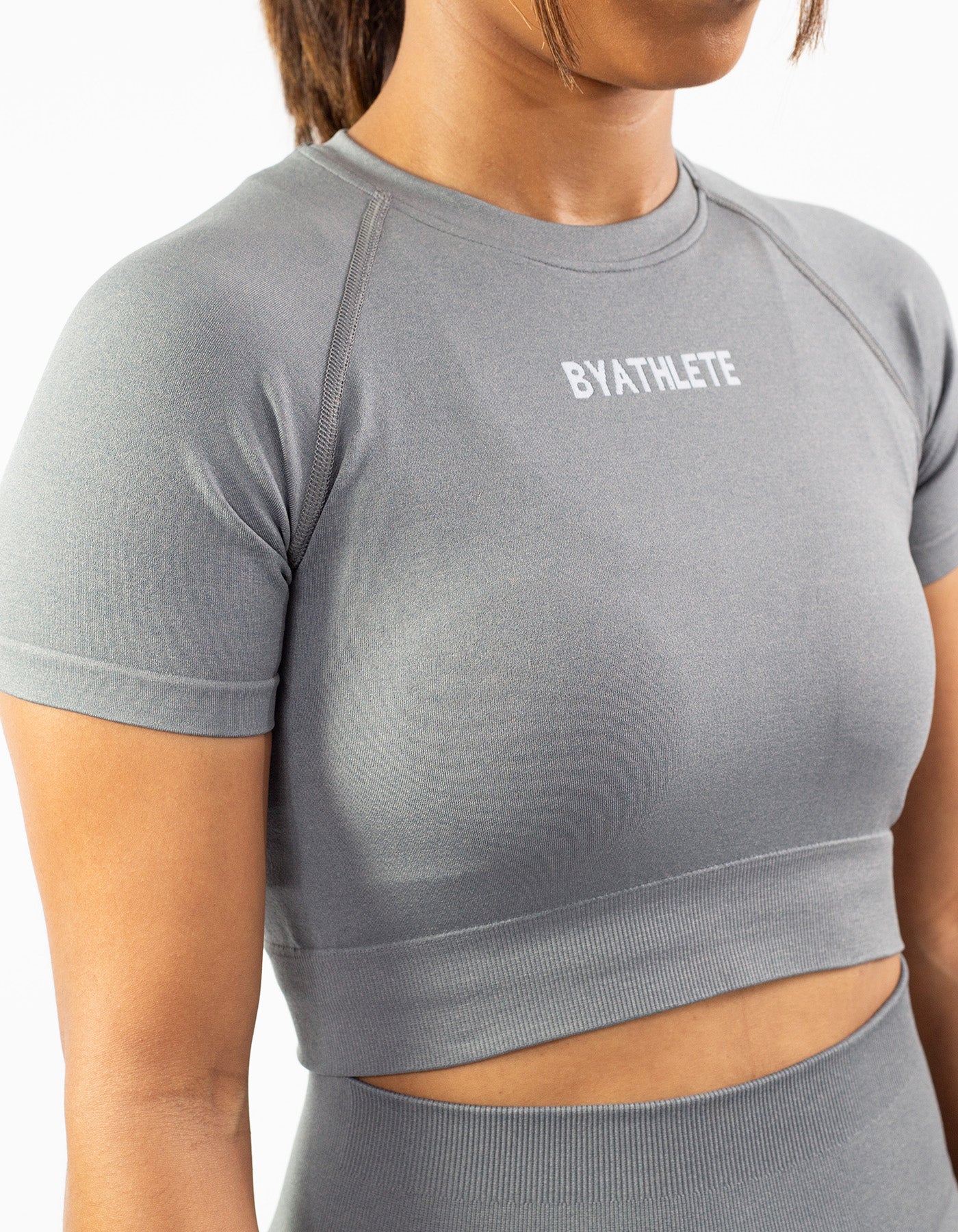 Strong Start Seamless Crop Top - Gray