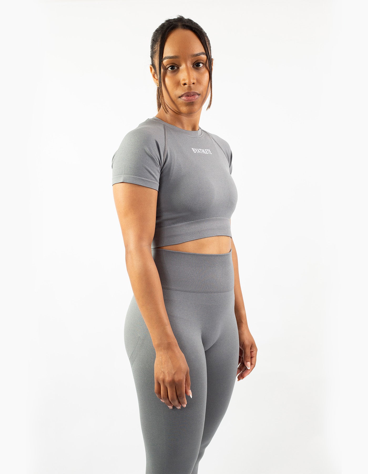 Strong Start Seamless Crop Top - Gray