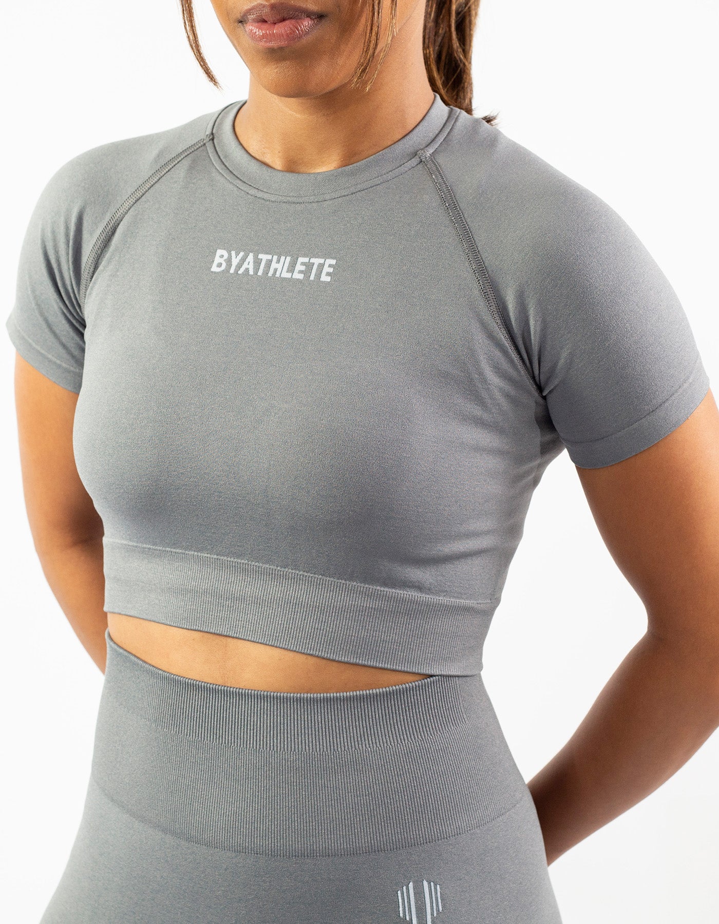 Strong Start Seamless Crop Top - Gray