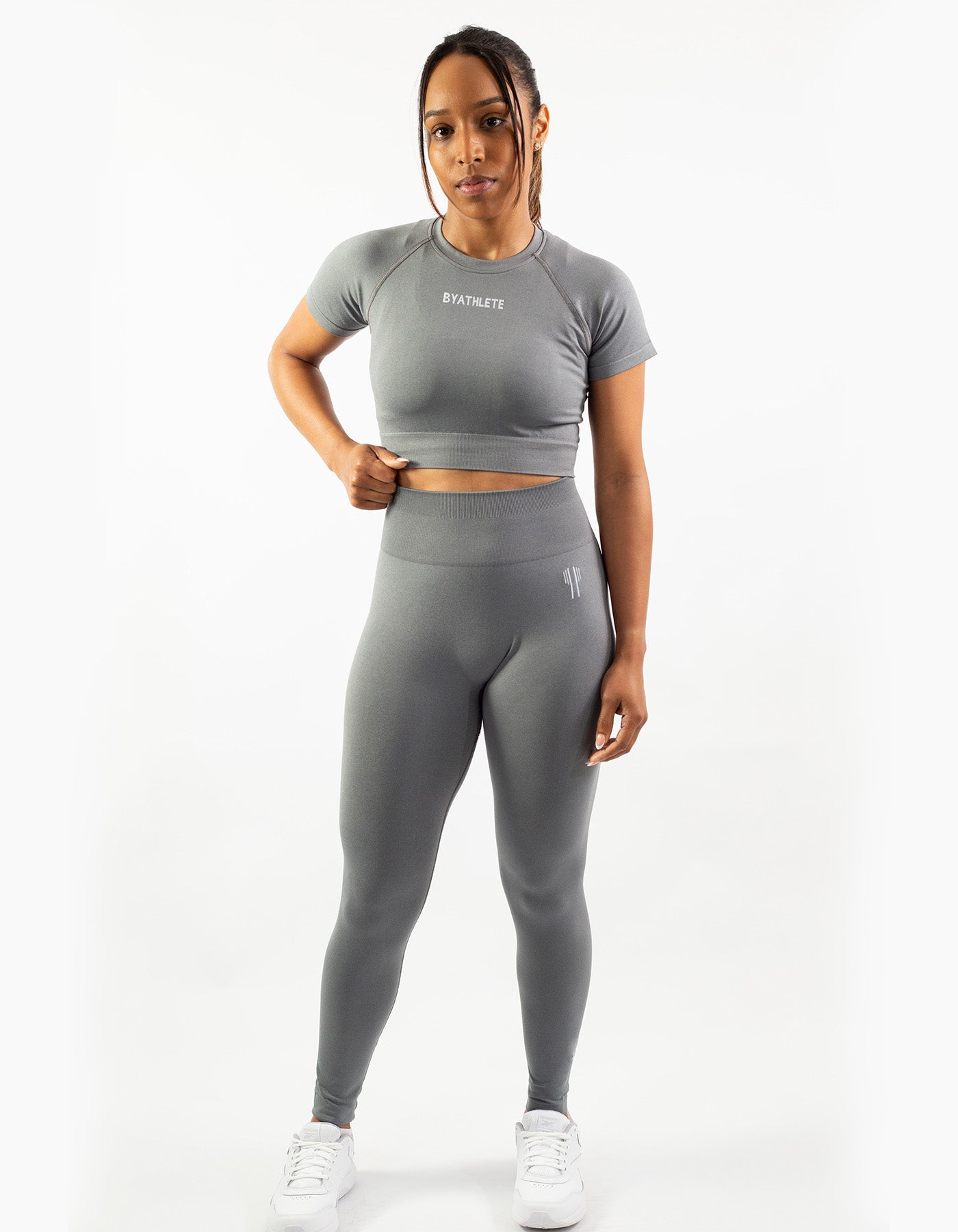 Strong Start Seamless Crop Top - Gray