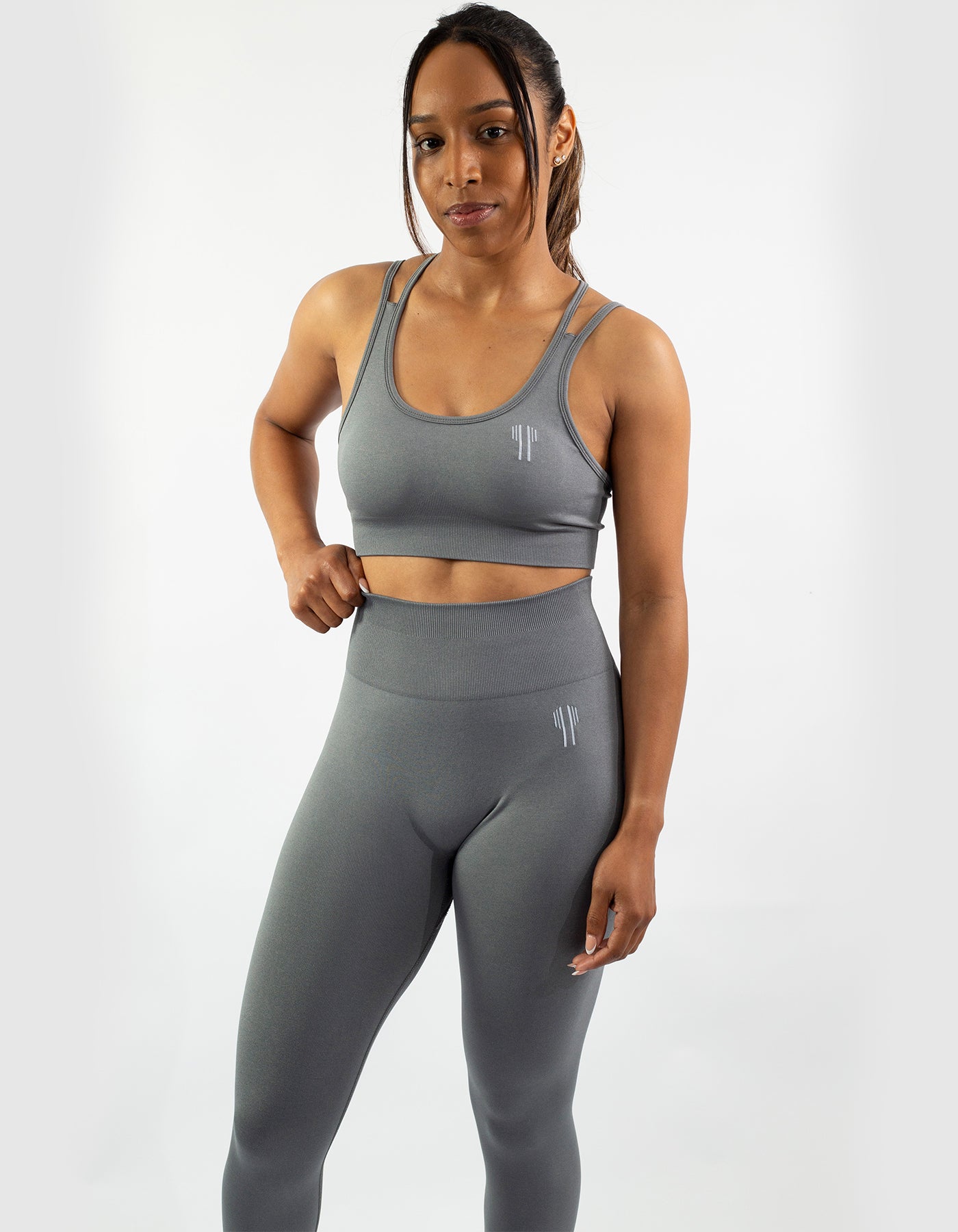 Crossback Sport Bras - Gray