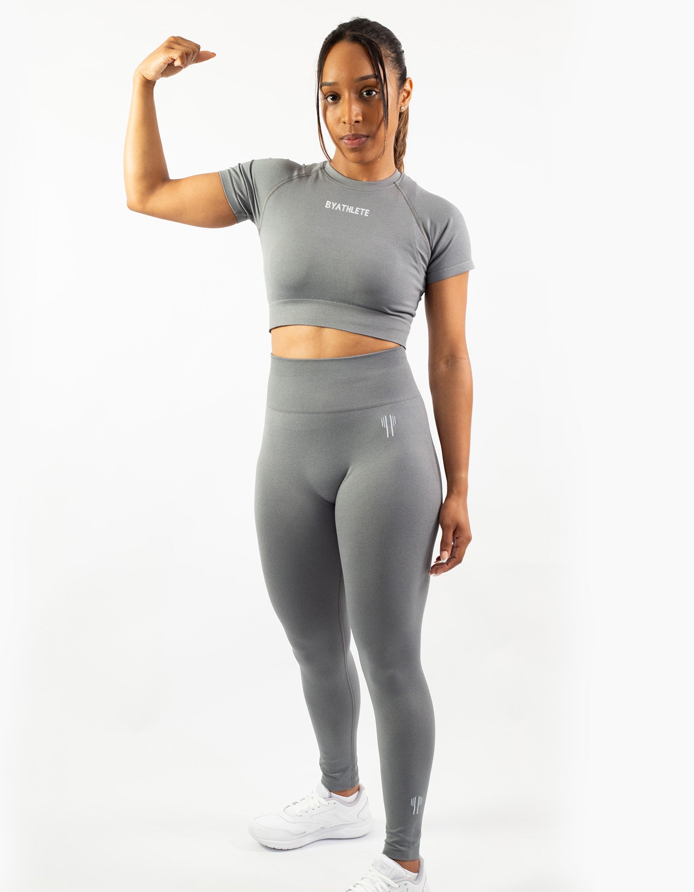 Strong Start Seamless Crop Top - Gray