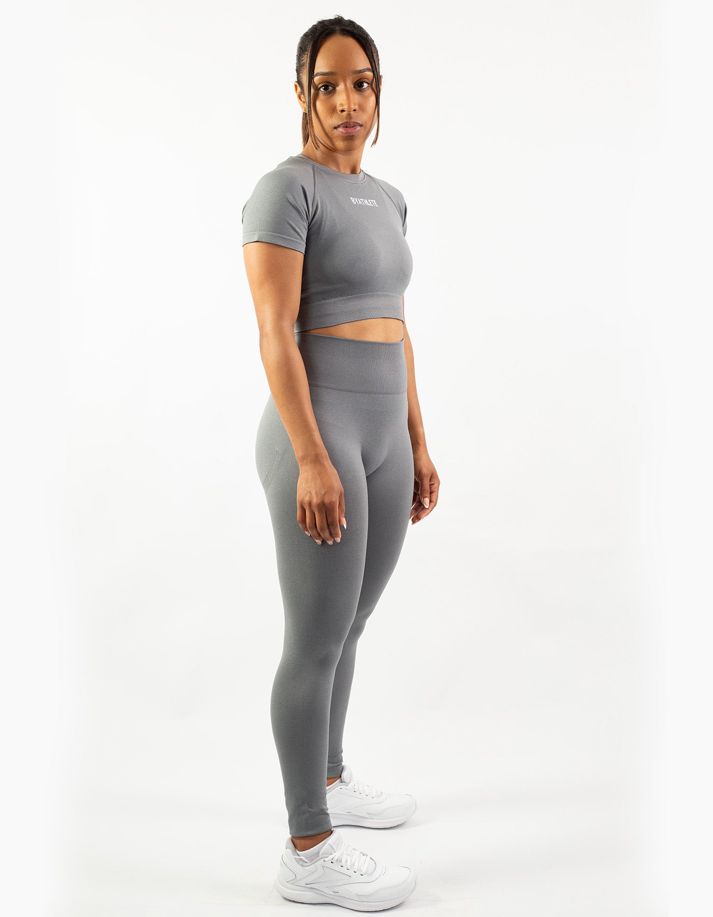 Strong Start Seamless Crop Top - Gray