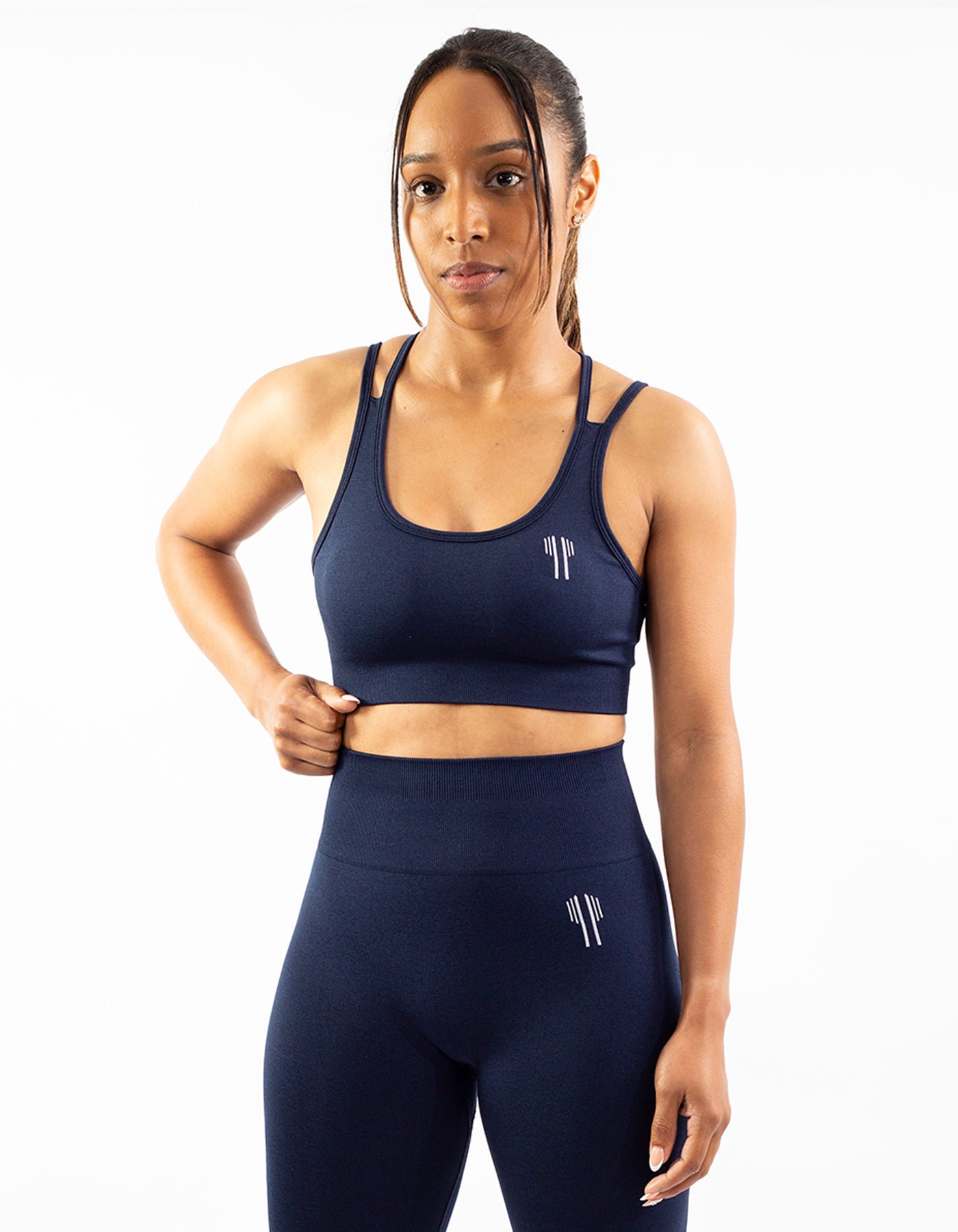 Crossback Sport Bras - Navy Blue
