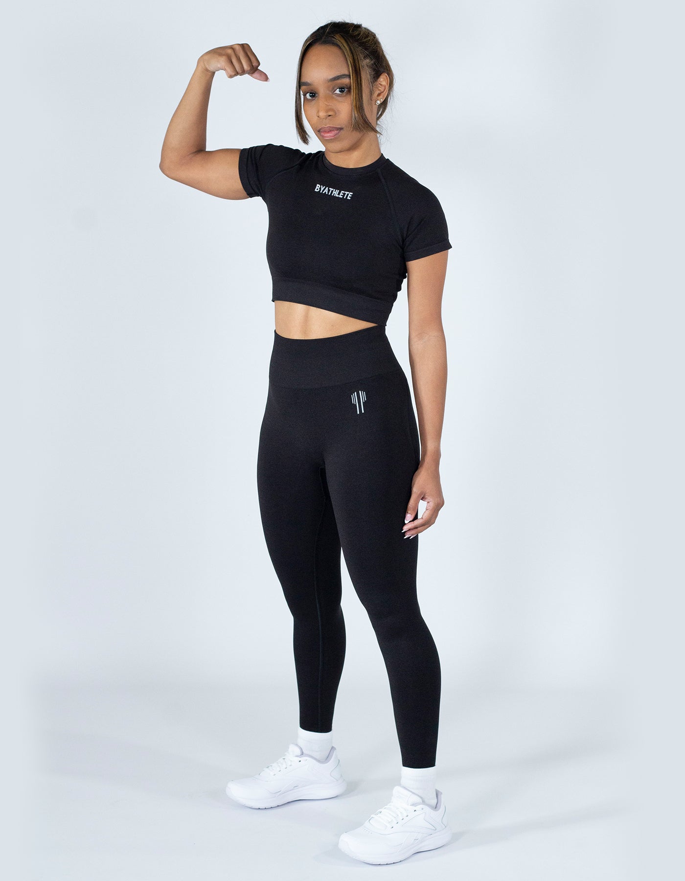 Strong Start Seamless Crop Top - Black