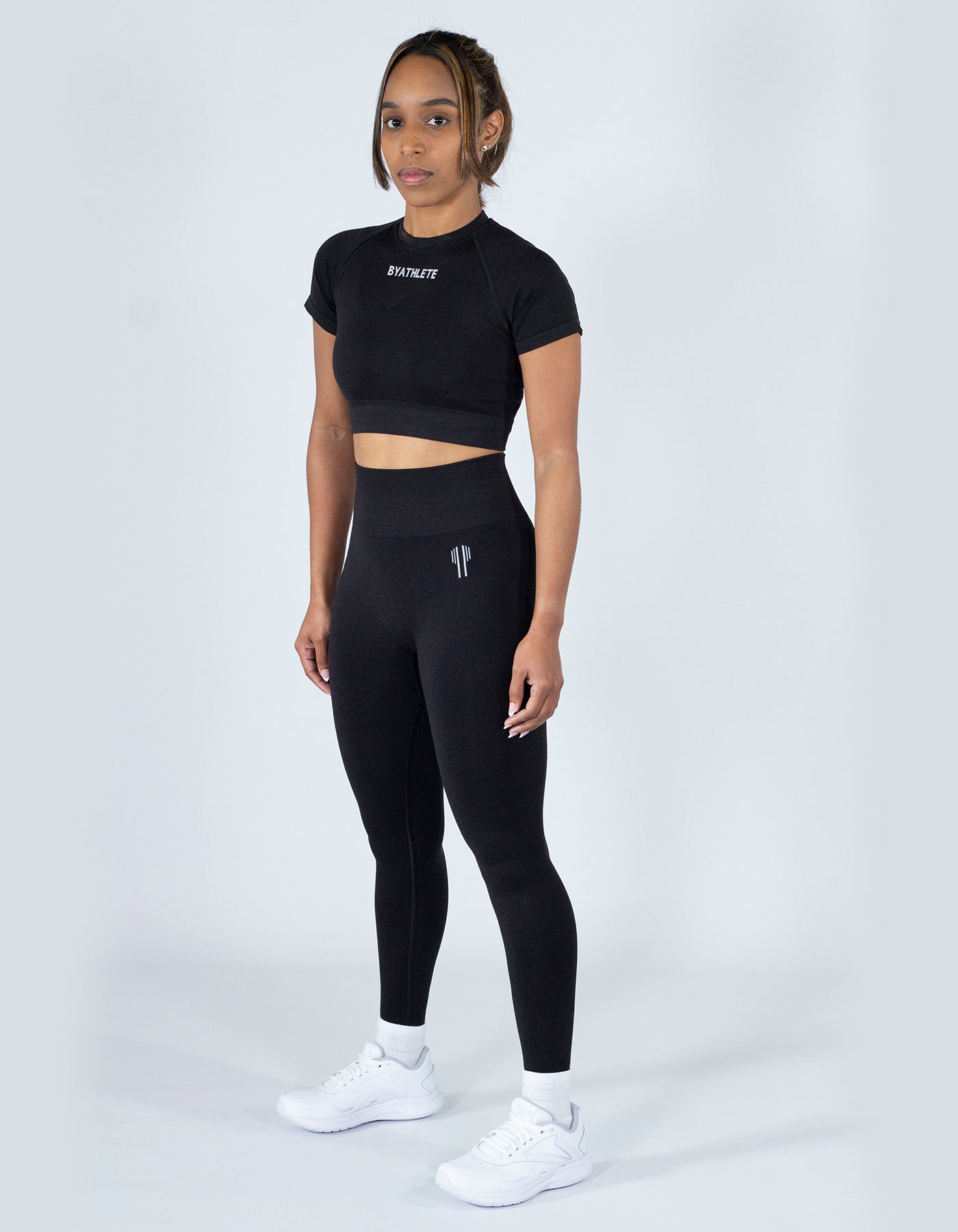 Strong Start Seamless Crop Top - Black