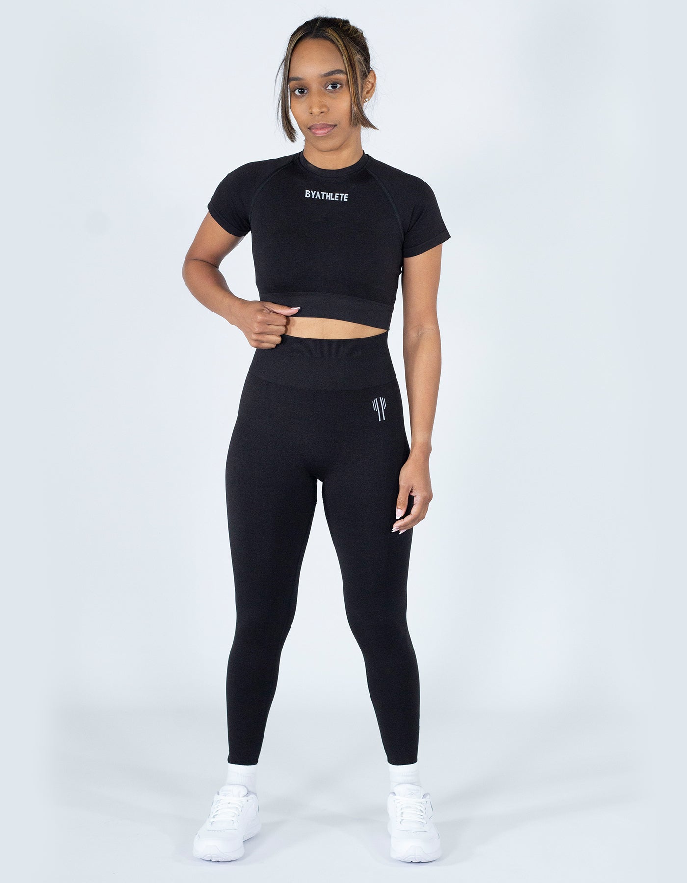 Strong Start Seamless Crop Top - Black