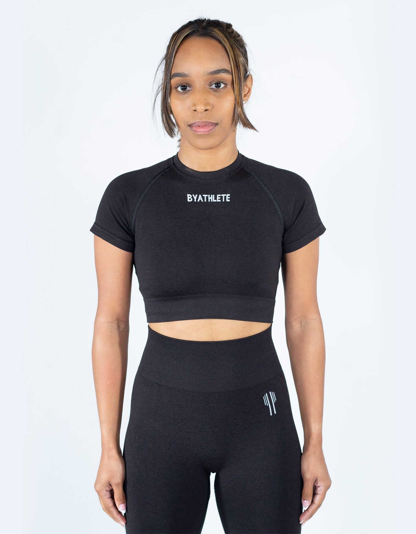 Strong Start Seamless Crop Top - Black