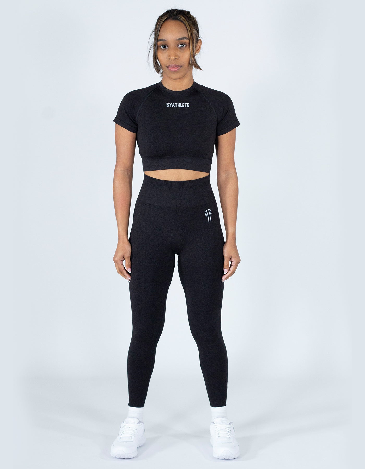 Strong Start Seamless Crop Top - Black