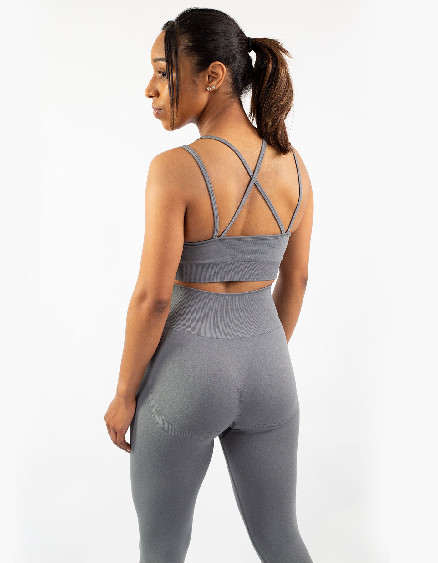 Crossback Sport Bras - Gray