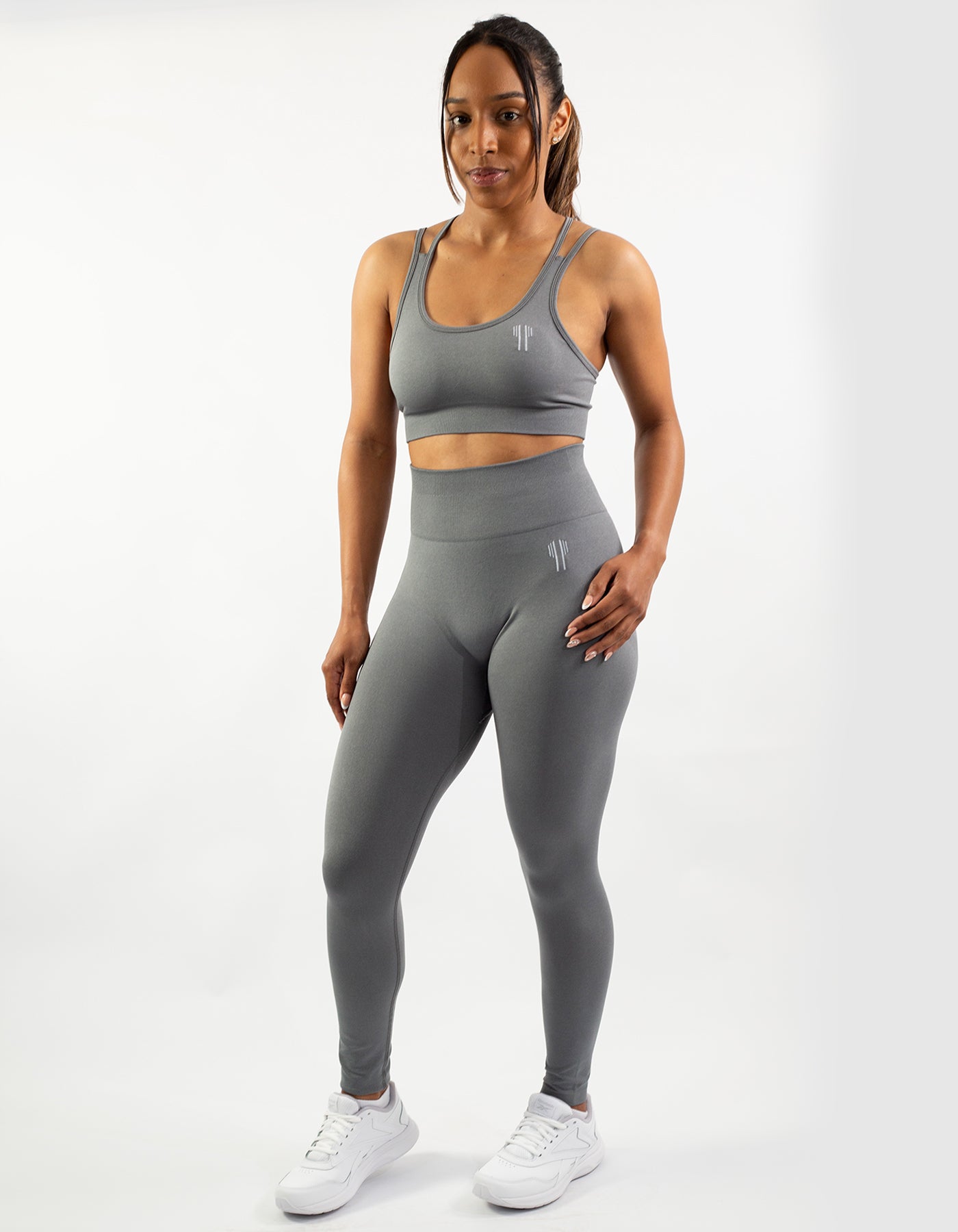 Crossback Sport Bras - Gray