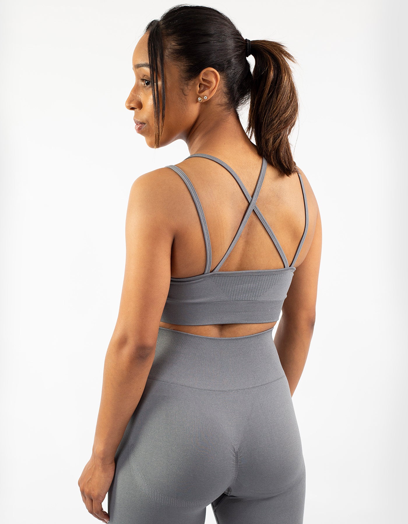 Crossback Sport Bras - Gray